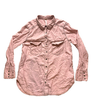 Load image into Gallery viewer, Free People Shirt Womens Small Oversized Dusty Rose Button Up Pockets Ladies