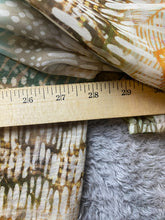 Load image into Gallery viewer, Catherines Shirt Womens 4X Green Brown Boho Tunic Lagenlook Swiss Dot Lace Plus