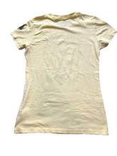 Load image into Gallery viewer, VOLCOM Shirt Youth Medium Yellow Face Heart Artwork Artsy Streetwear Girls