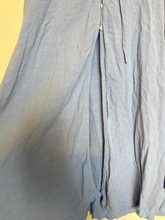 Load image into Gallery viewer, Lulus Skirt Womens Small Blue Lagenlook Ruffle Buttons Boho Linen Rayon Ladies