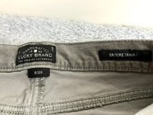 Load image into Gallery viewer, Lucky Brand Pants Womens 6/28 (28x27.5) Gray Brooke Skinny Corduroy Ladies