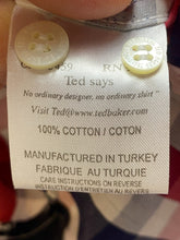 Load image into Gallery viewer, Ted Baker Shirt Adult 3 Medium Red Navy Checkered Button Up Collared Casual Mens