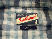 Load image into Gallery viewer, Johnnie O Shirt Adult Large Blue Surflannel Button Up Casual Surfboard Mens