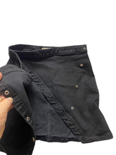 Load image into Gallery viewer, Free People Skirt Womens 6 (28x16) Black Wrap Denim Snaps Asymmetric Boho