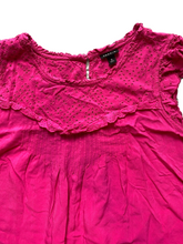 Load image into Gallery viewer, Torrid Shirt Womens 3 Pink Ruffle Trim Scallop Eyelet Flowy Blouse Rayon Ladies