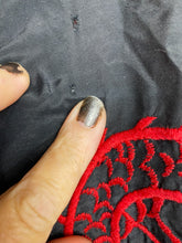 Load image into Gallery viewer, Vintage Plum Blossom Kimono Adult Medium Black Chinese Dragon 47" Long Robe Mens