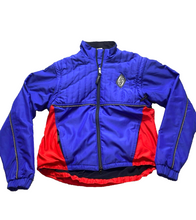 Load image into Gallery viewer, VTG Greg Lemond Jacket Adult Small Red Blue Covert to Vest Fleece Outdoor Mens