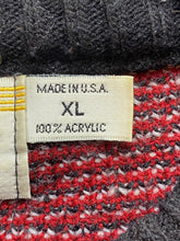Load image into Gallery viewer, VTG London Fog Sweater Adult Extra Large Black Red Fair Isle Outerwear USA Mens