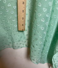 Load image into Gallery viewer, Torrid Kimono Womens 2 2X Mint Green Open Front Sharkbite Clip Dot Heart Plus
