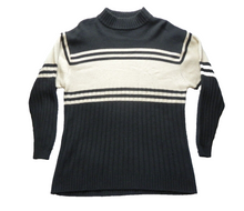 Load image into Gallery viewer, MMFFATT Sweater Adult Large Mock Neck Colorblock Knit Pullover Outerwear Mens