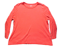 Load image into Gallery viewer, Lands End Shirt Womens 2X Shaped Fit Striped Long Sleeve Pullover Plus Ladies