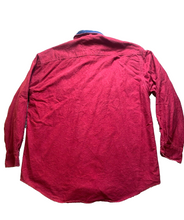 Load image into Gallery viewer, AZUR Shirt Adult Large Red Button Up Flap Pockets Chamois Casual Solid Mens