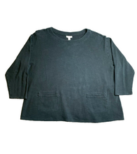 Load image into Gallery viewer, J Jill Sweater Womens 2X Forest Green Boxy Plus Pockets Outerwear Plus Ladies