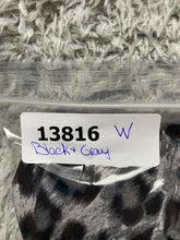Load image into Gallery viewer, Susan Graver Dress Womens Extra Large Black Gray Leopard Sweater Rib Knit Ladies