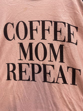 Load image into Gallery viewer, Torrid Shirt Women 5 (5X) Pink Black Raglan Coffee Mom Repeat Classic Fit Raglan