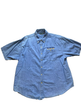 Load image into Gallery viewer, CSI Las Vegas Shirt Adult Extra Large Blue Denim Button Up Pocket Unit Mens