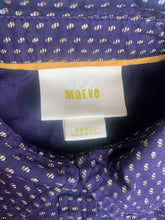 Load image into Gallery viewer, Anthropologie Maeve Shirt Womens Small Purple Polkadot Tunic Button Up Flared