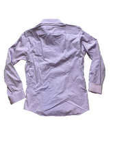 Load image into Gallery viewer, Castro Black Shirt Adult Medium Lavender Flip Cuffs Contrast Button Up Dress Men