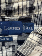 Load image into Gallery viewer, Ralph Lauren Shirt Adult 2XL Black Ivory Pocket Button Up Custom Fit Casual Mens