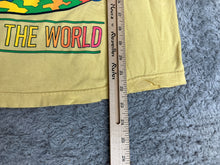Load image into Gallery viewer, VTG Surf Outlaw Shirt Adult Large Yellow Surfing Around The World 80s 90s Mens