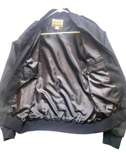 Load image into Gallery viewer, VTG Marlow White Jacket Adult Large Black Zip Up Bomber Academy Series USA Mens