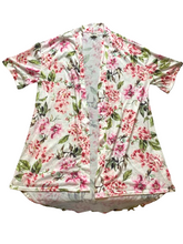 Load image into Gallery viewer, Show Me Your Mumu Robe Womens O/S Pink Green AOP Flower Brie Wrap Tunic Kimono