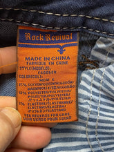 Load image into Gallery viewer, Rock Revival Jeans Womens 25x29 Blue Denim Meri Whiskered Boot Cut Studded