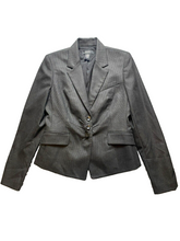 Load image into Gallery viewer, Body By Victoria Suit Jacket Women 8 Medium Charcoal Gray Single Breasted Blazer