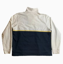 Load image into Gallery viewer, Koret K-Wear Sweathirt Adult Medium Navy White 1/4 Zip Mock Neck Fleece Mens