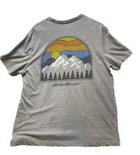 Load image into Gallery viewer, Eddie Bauer Shirt Adult Extra Large Gray Colorful Sunset Art Artsy Mountain Mens