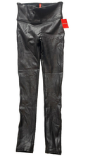 Load image into Gallery viewer, SPANX Leggings Womens Small (23x27) Black Faux Leather Stretch Pull On Biker NWT