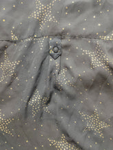 Load image into Gallery viewer, Torrid Shirt Womens 3 3X Black Gold Star Georgette Harper Tunic Blouse Plus Lady