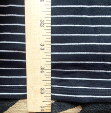 Load image into Gallery viewer, Garnet Hill Dress Womens Large Black White Striped Viscose Stretch Swing Ladies