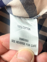 Load image into Gallery viewer, Tyler Boe Shirt Womens Large Pink Navy Flannel Plaid Snap Blouse Roll Tab Tunic