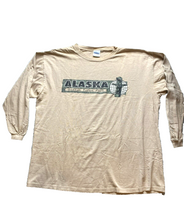 Load image into Gallery viewer, Vintage Alaska Saxman Totem Park Shirt Adult Extra Large Taupe Globe Mayan Mens