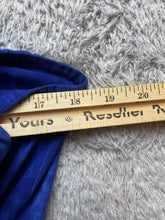 Load image into Gallery viewer, Tropical Tantrum Dress Womens Medium Blue Whimsical Rayon Boho Hawaiian Sundress