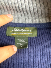 Load image into Gallery viewer, Eddie Bauer Sweater Adult Extra Large Tall Blue 1/4 Zip Mock Outerwear Knit Mens