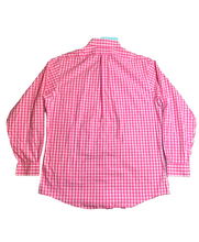 Load image into Gallery viewer, Brooks Brothers 346 Shirt Adult 16.5 4/5 Pink Checkered Slim Fit Non Iron Mens