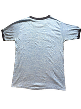 Load image into Gallery viewer, VTG Fairhaven Shirt Adult Small Blue Single Stitch Ringer Spell Out 80s Mens