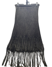 Load image into Gallery viewer, T Party Skirt Womens Large (30x32) Fringe Gothic Boho Long Maxi Viscose Spandex