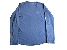 Load image into Gallery viewer, Vineyard Vines Shirt Adult Medium Blue Crew Neck Spell Out Whale Pullover Mens