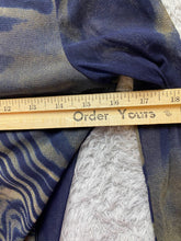 Load image into Gallery viewer, Elaua Kattau Shirt Womens Medium Navy Taupe Wrap Overlay Grunge USA Blouse Lady