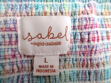 Load image into Gallery viewer, Ingrid Isabel Shirt Womens Large Multicolor Plaid Tie Front Rayon Stretch Blouse