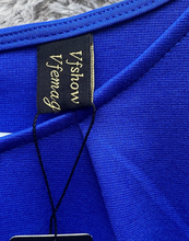 Load image into Gallery viewer, Vfshow Dress Womens Large Blue Formal Business Slimming Spandex Ladies NWT