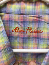 Load image into Gallery viewer, Alan Flusser Shirt Adult 2XL Rainbow Plaid Button Up Embroidered Logo Casual Men