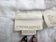 Load image into Gallery viewer, Cynthia Rowley Shirt Womens Small White 100% Linen Wrap Blouse Babydoll Ladies