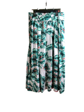 Load image into Gallery viewer, HYFVE Skirt Womens Large Pleated Beach Tropical AOP Leaf Maxi Casual Ladies