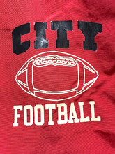 Load image into Gallery viewer, VTG City Football Jacket Adult Extra Large Red Ivory Sporty Windbreaker 70s Mens