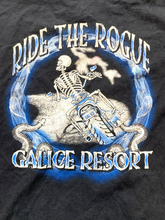 Load image into Gallery viewer, Ride The Rogue Shirt Adult Small Black Galice Resort Motorcycle Skeleton Mens