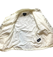 Load image into Gallery viewer, Outbrook Jacket Womens Medium Ivory Snaps Nylon Windbreaker Outdoor Ladies